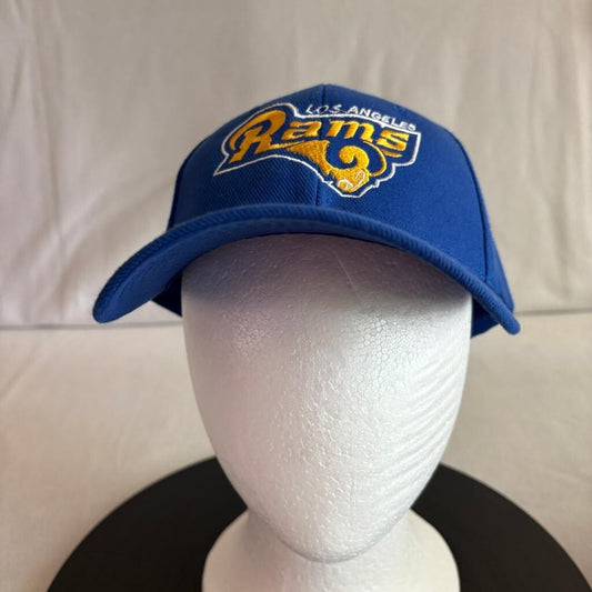 Los Angeles Rams Hat Cap Mens One Size Blue Polyester Adjustable Strapback