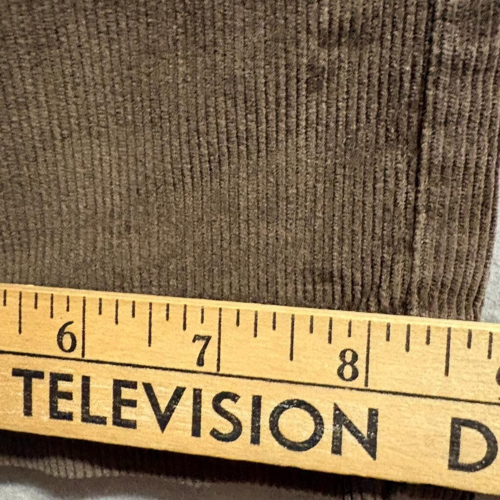 Live Your Own Way Corduroy Pants Mens 36x30 Brown Repreve Stretch Chino Flat