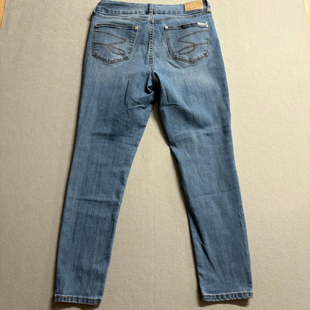 Seven7 Women's Skinny Jeans Size 12 Blue Denim Stretch Mid Rise Casual