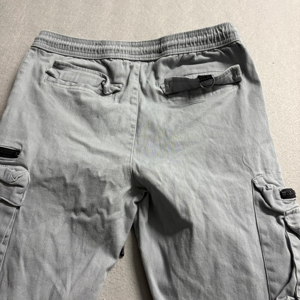 Brooklyn Cloth Cargo Pants Womens Small Gray Cotton Blend Drawstring Elastic