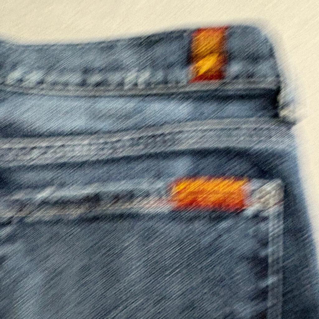 7 For All Mankind Bootcut Jeans Womens 28 Distressed Raw Hem Blue Denim Stretch