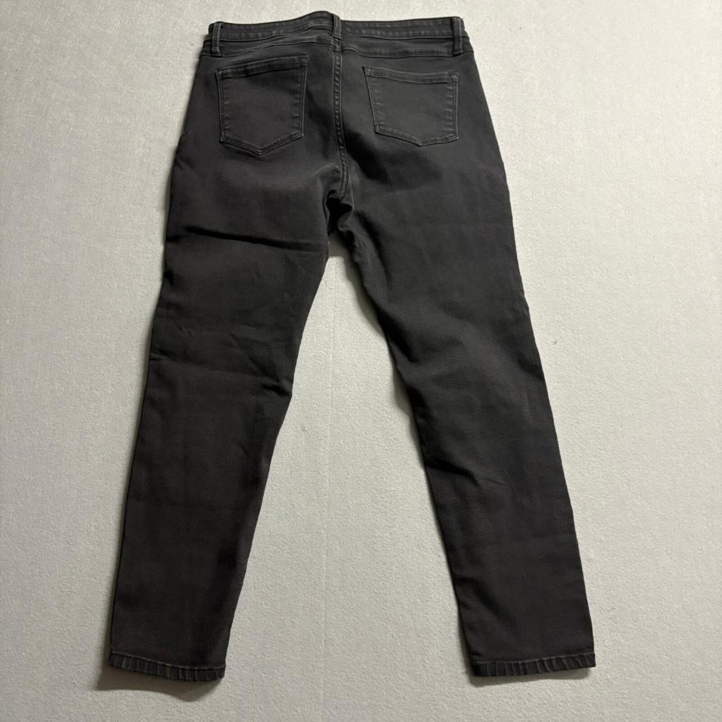 Buffalo David Bitton Jess Jeans Womens 8/29 Black Rip & Repair Mid-Rise Skinny