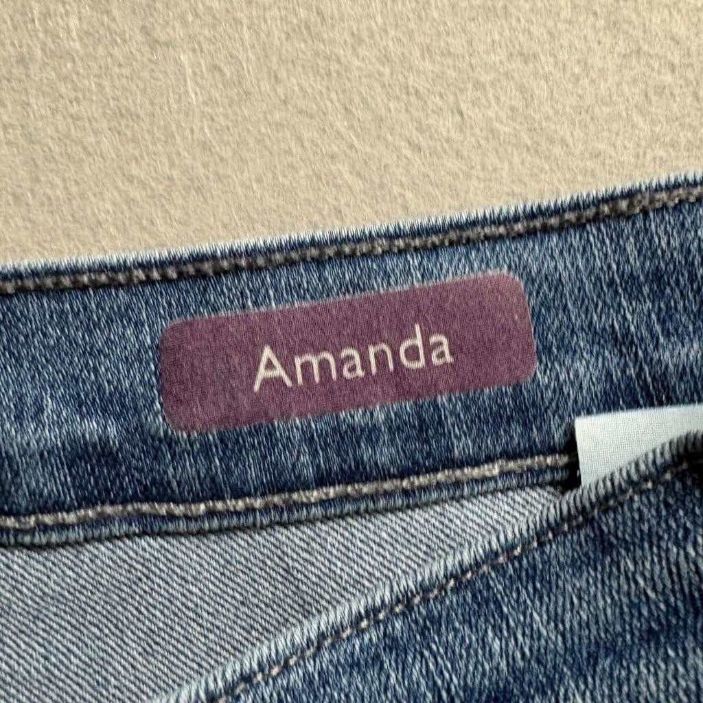 Gloria Vanderbilt Amanda Jeans Womens 16W Blue Denim Stretch Straight Leg Pants
