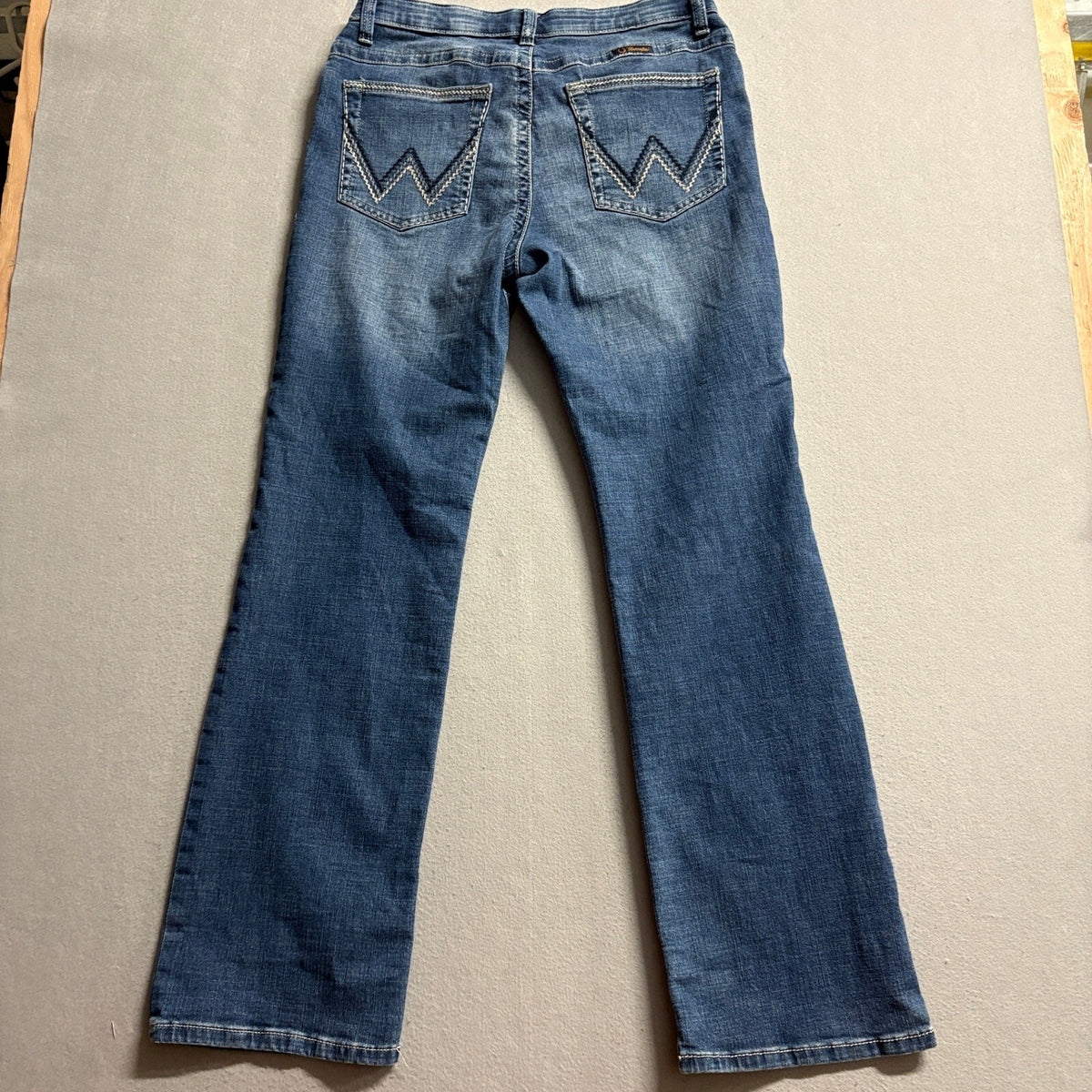Wrangler Willow Ultimate Riding Jeans Womens 15x34 Blue Denim Bootcut Stretch