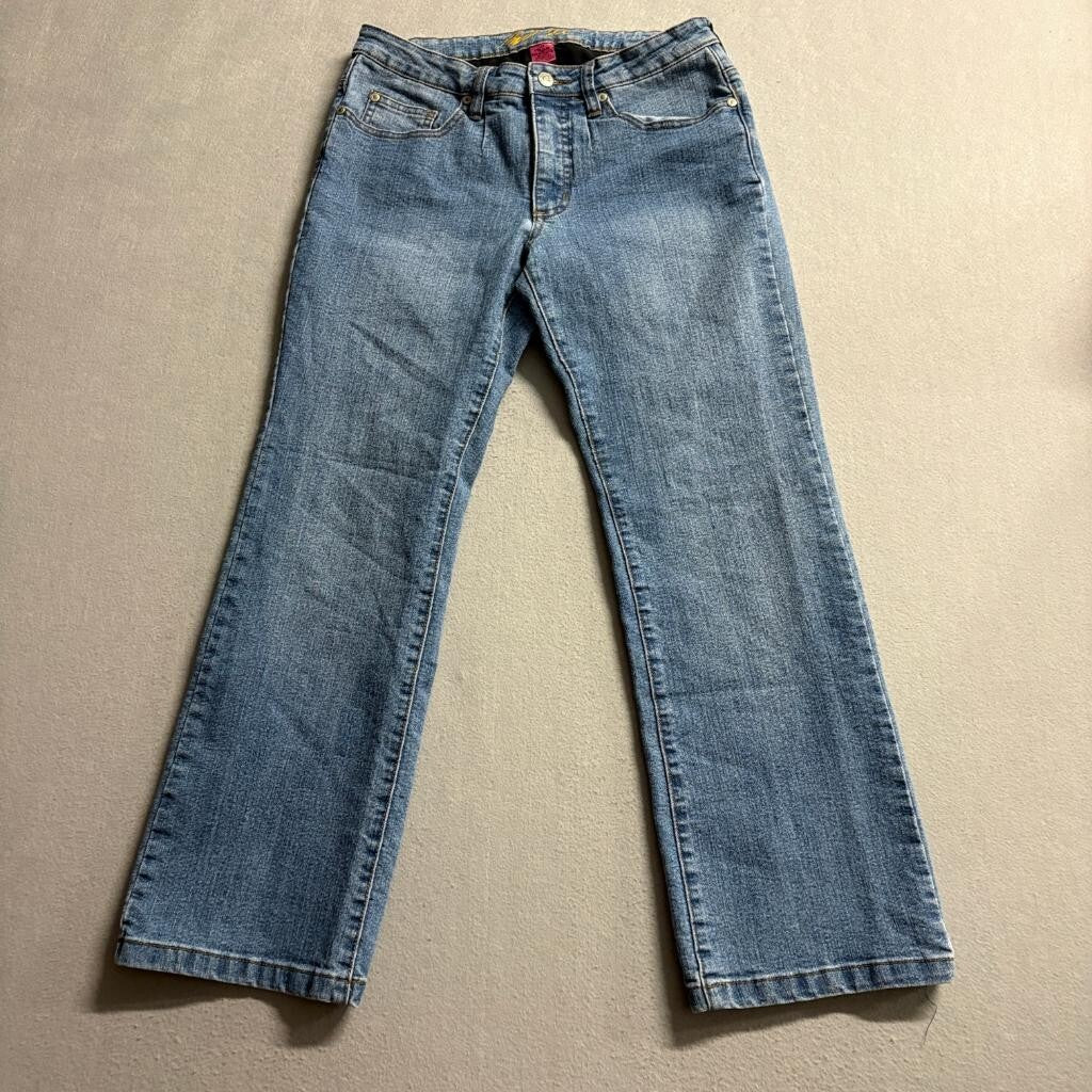 Bill Blass Jeans Womens 6P Blue Denim Stretch Bootcut Mid Rise Pants