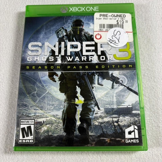 Sniper Ghost Warrior 3 Season Pass Edition Xbox One Game Disc Case Tested