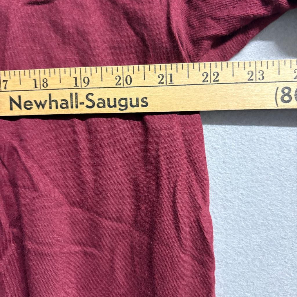 Vintage Hanvey Heavy-T Blank T-Shirt Mens XL Maroon Red Cotton Made in USA