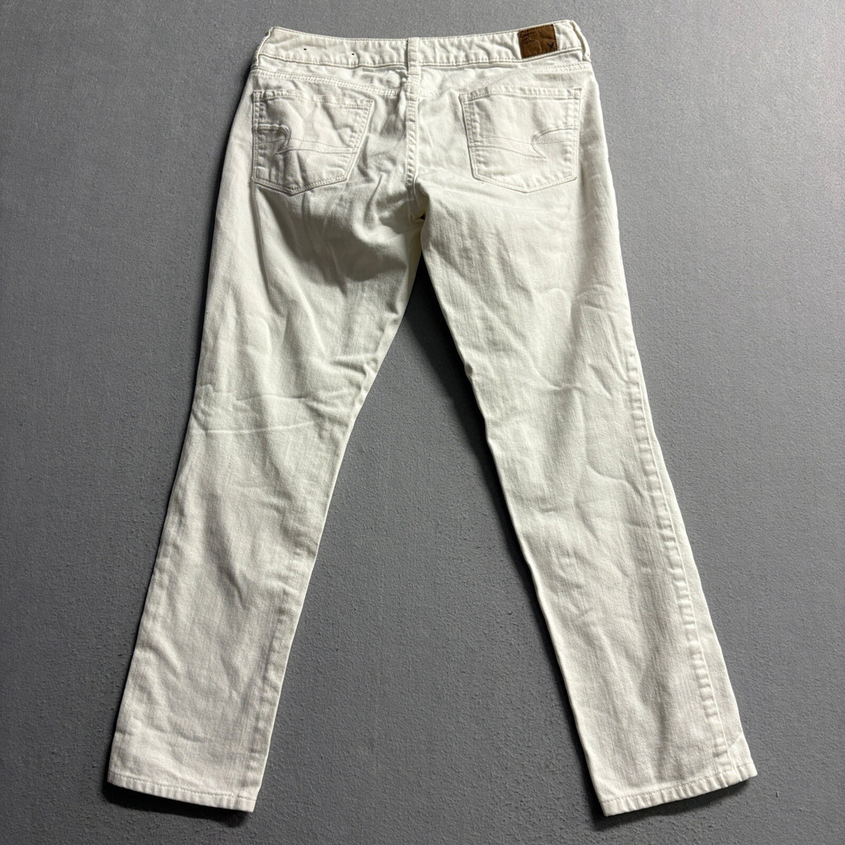 American Eagle Outfitters Womens Skinny Jeans Size 6 Regular White Stretch Denim
