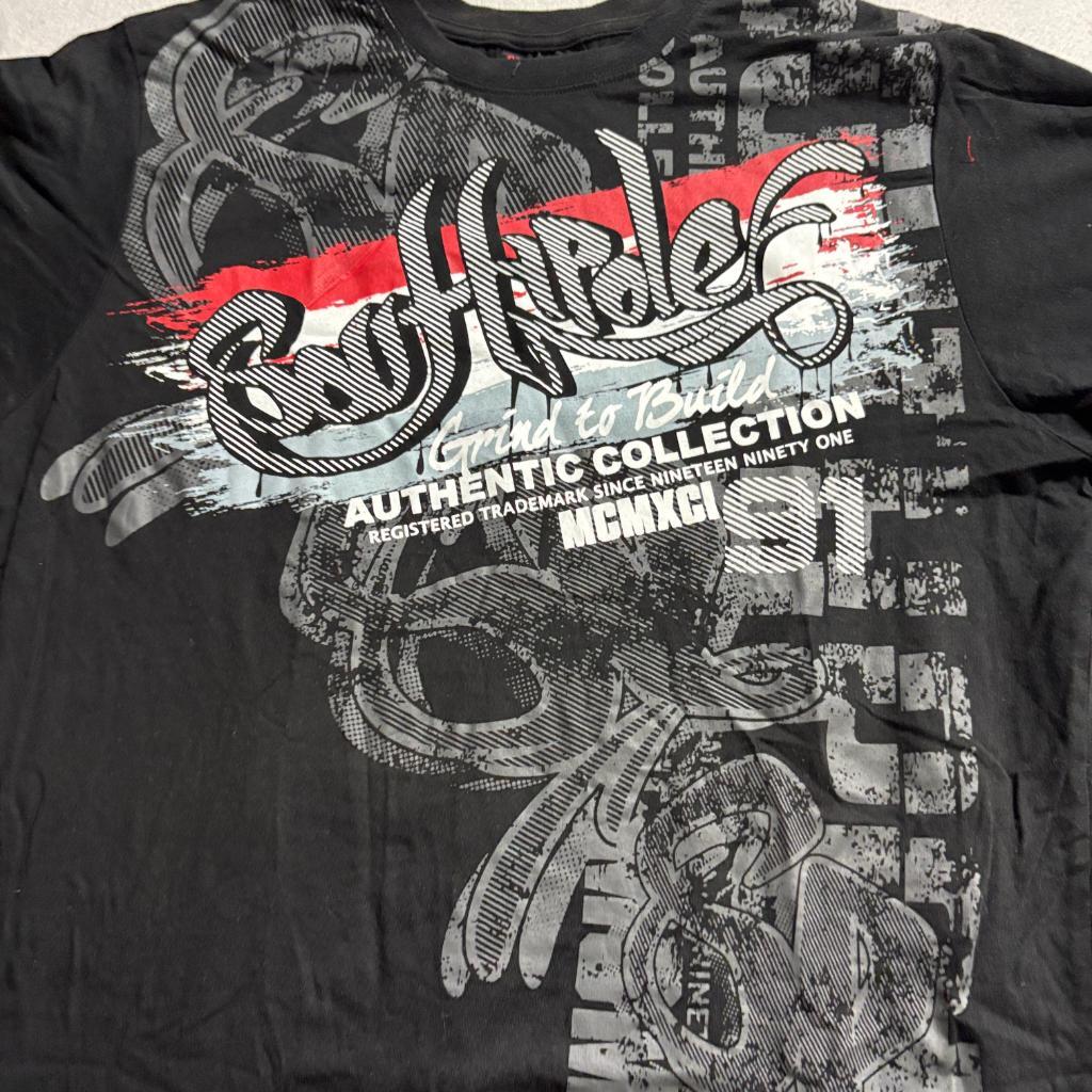Southpole Graphic T-Shirt Mens XL Black Grind to Build Authentic Collection Tee