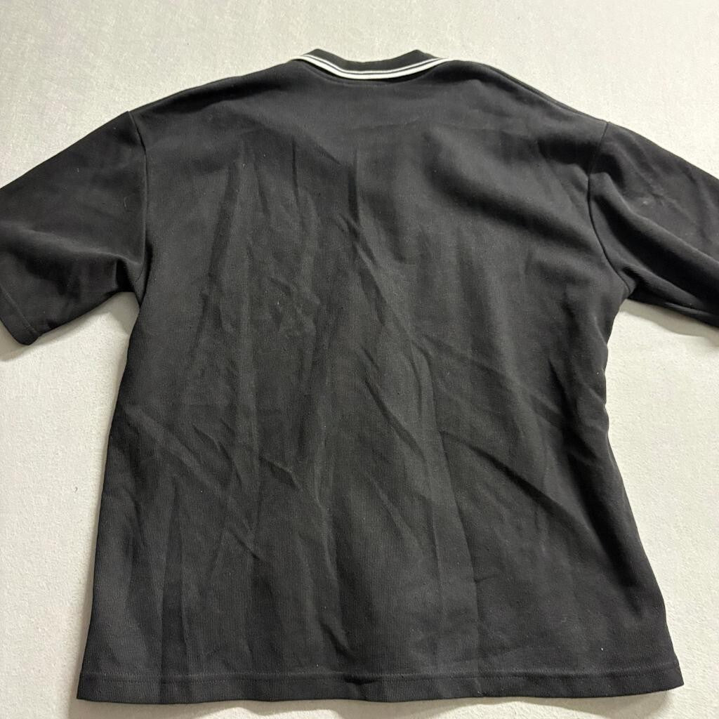 Vintage Fila Polo Shirt Mens XL Black Cotton Short Sleeve Made in USA