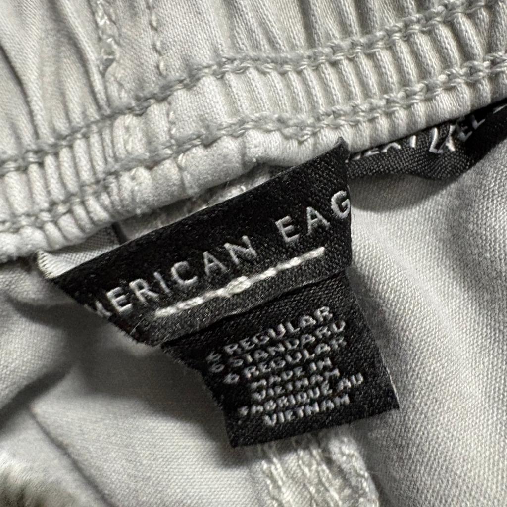 American Eagle Outfitters Womens Jogger Pants Size 6 Gray Elastic Waist Cargo