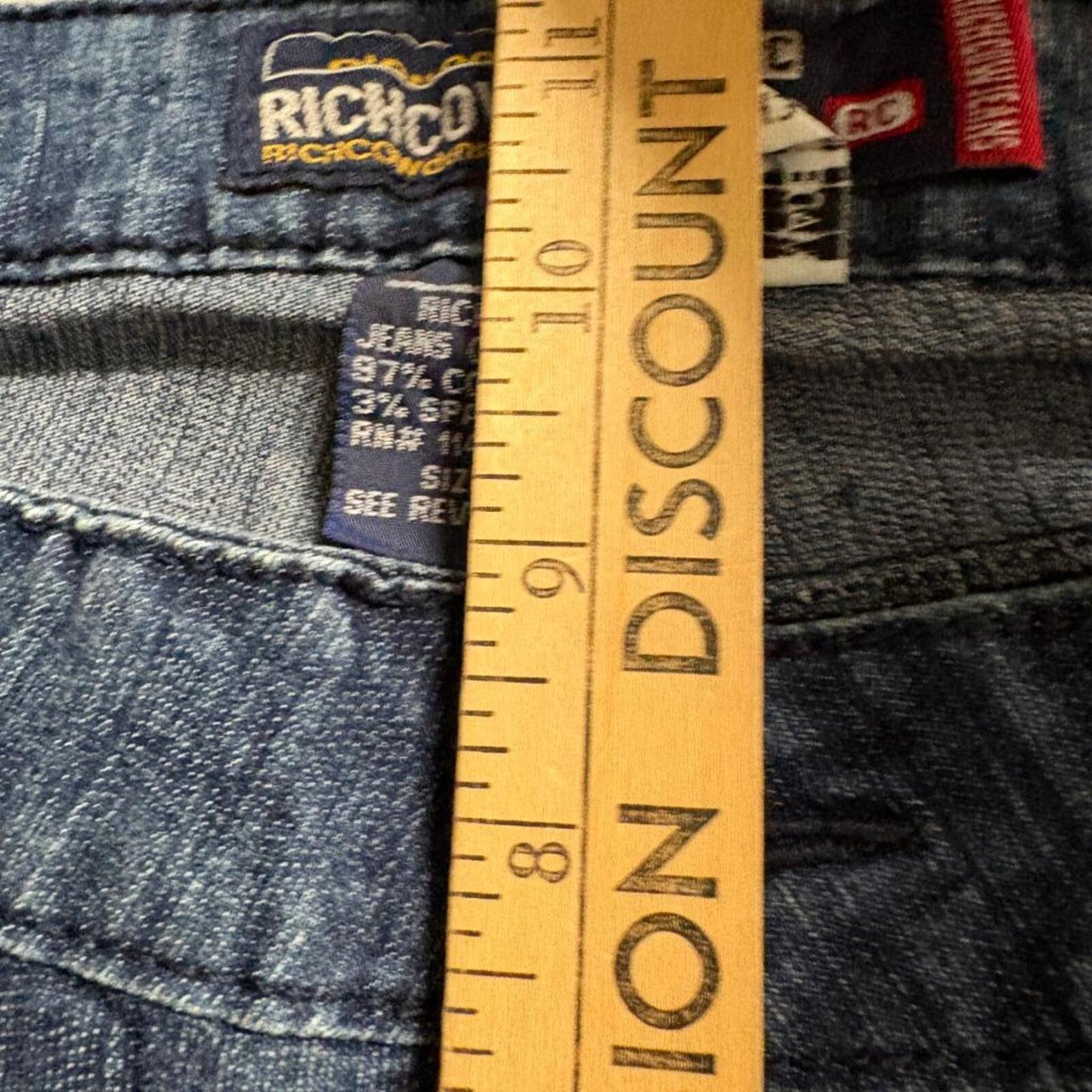 Richcow Jeans Womens Size 13 Blue Distressed Stretch Denim Skinny Leg Pants