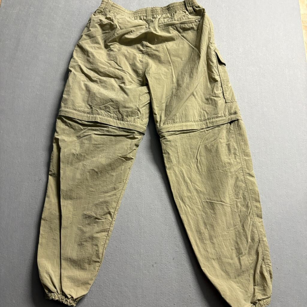 Rugged Exposure Convertible Cargo Pants Womens Medium Green Beige Hiking Outdoor