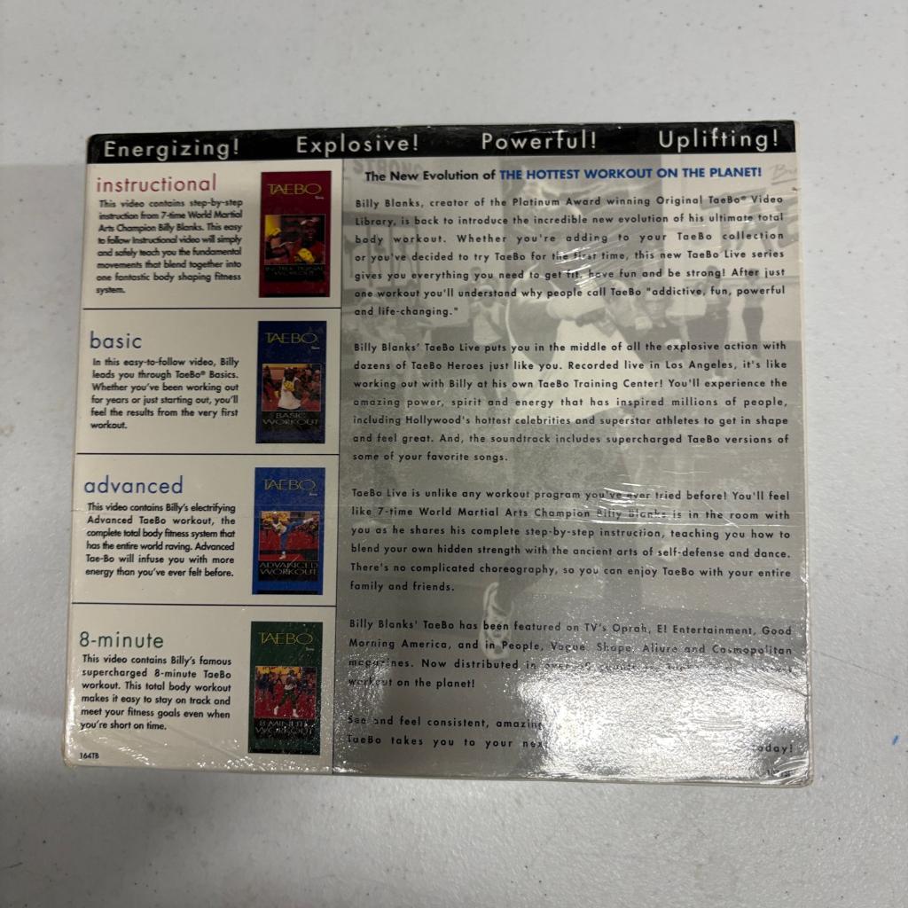 Billy Blanks Tae Bo Live 4 Tape VHS Box Set Brand New Sealed Workout Fitness
