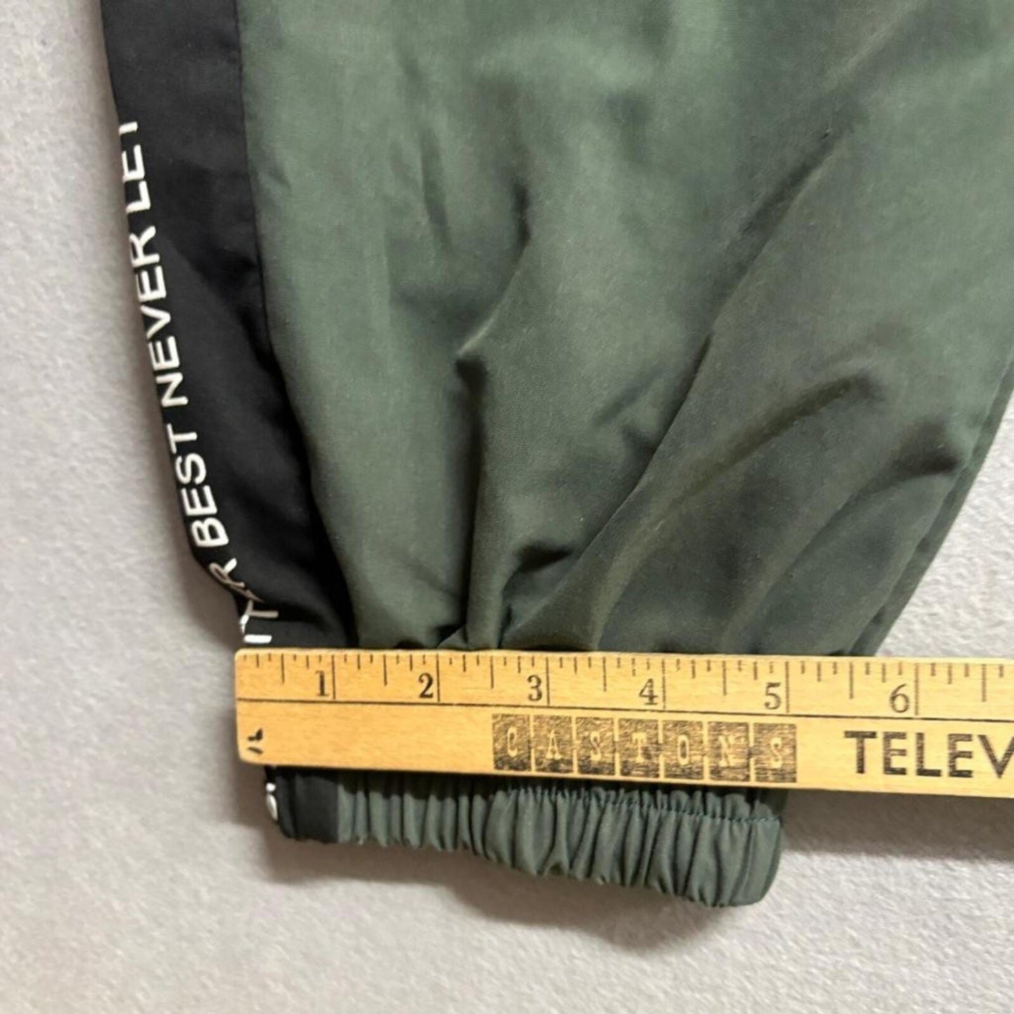 Unbranded Mens Cargo Jogger Pants Large Green Polyester Blend Athletic Track