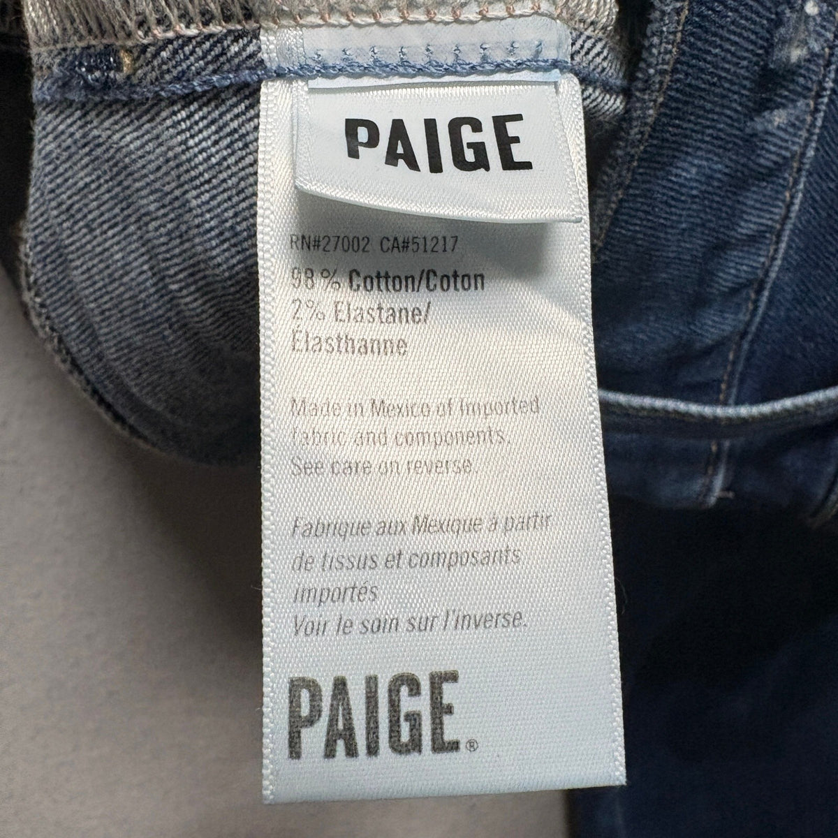 Paige Noella Maternity Jeans Size 26 Elastic Side Panel Straight Leg Denim Blue