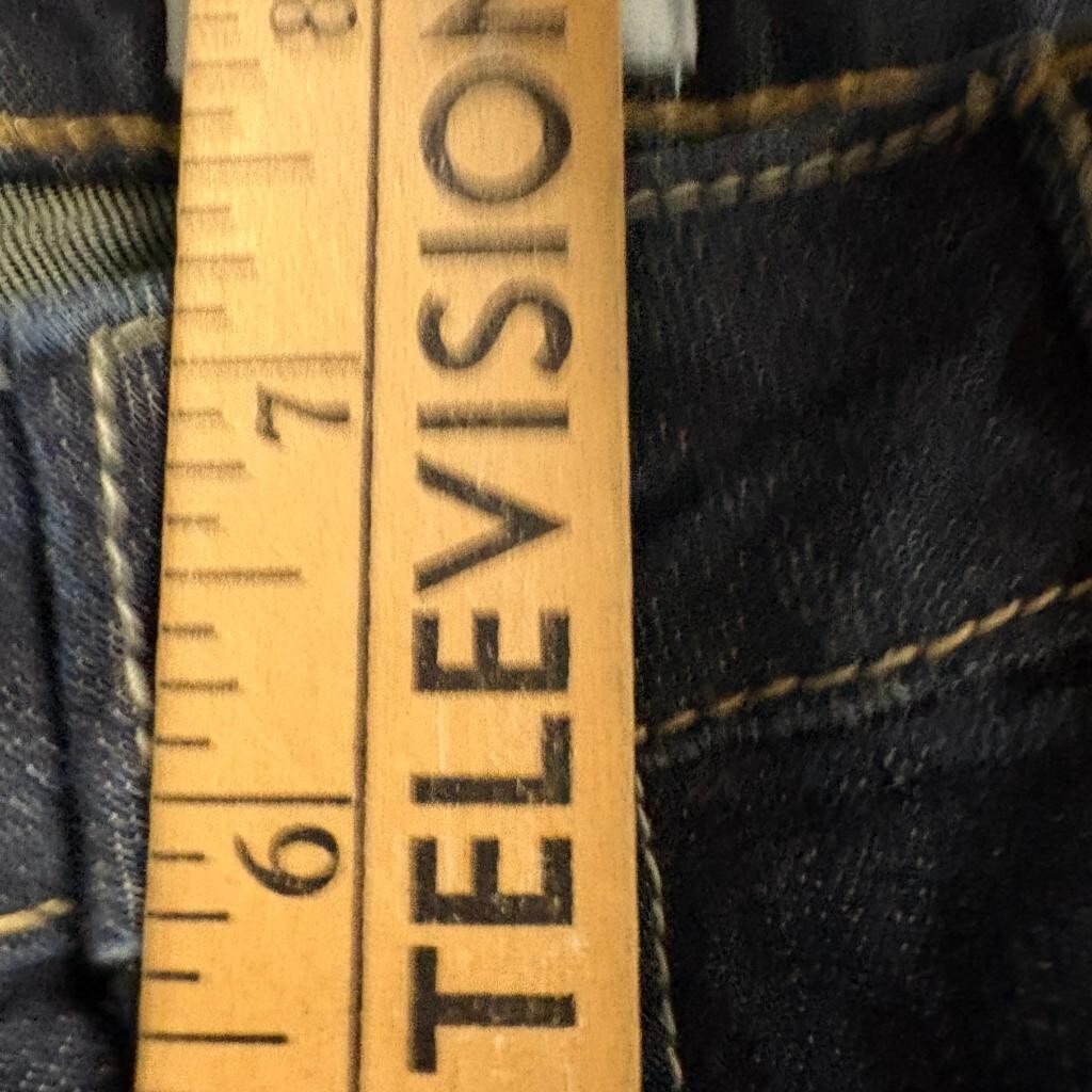 Aeropostale Bayla Skinny Jeans Womens 3/4 Short Dark Wash Blue Denim Stretch