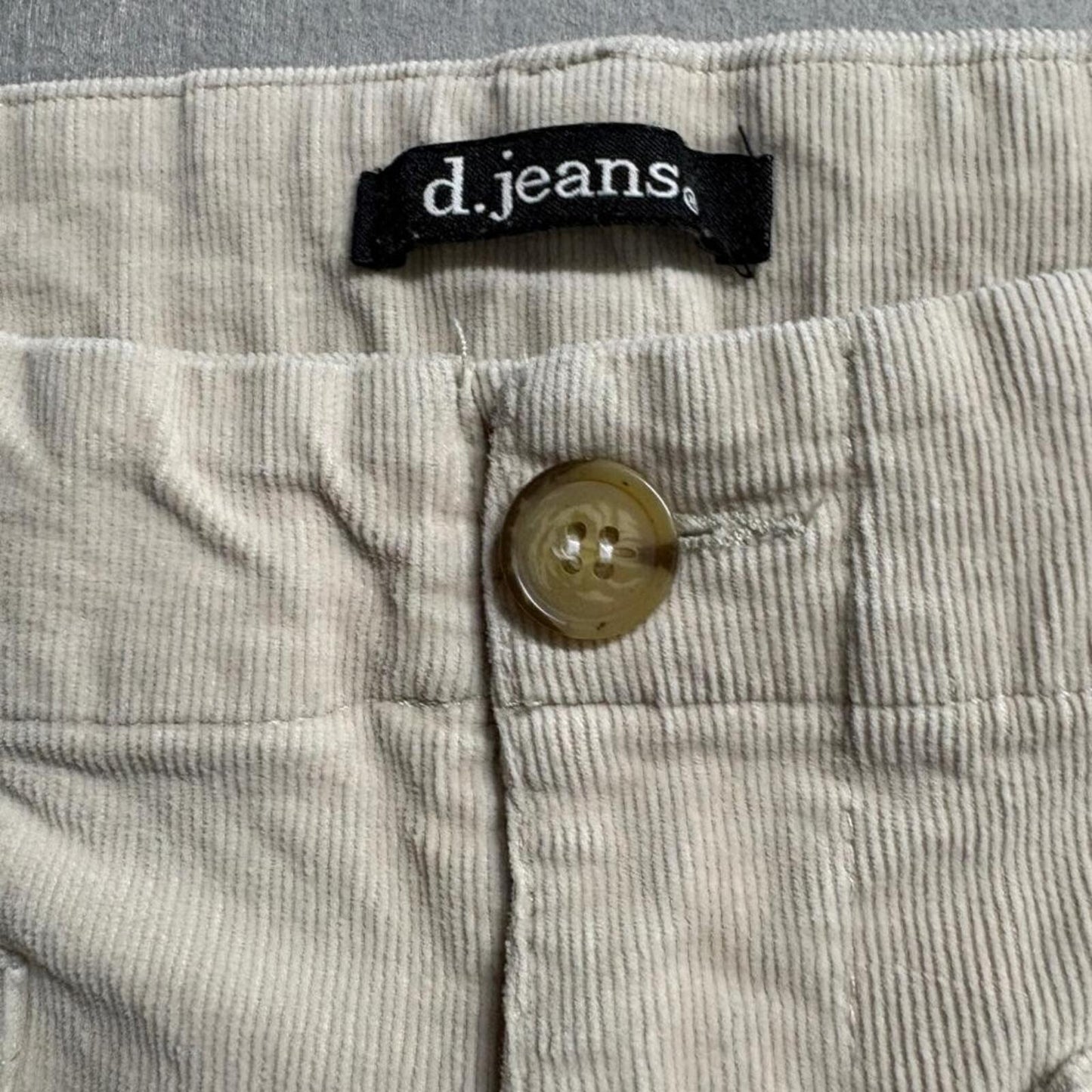 d.jeans Womens Corduroy Pants Size 10 Beige Bootcut Stretch Cord Utility Pockets