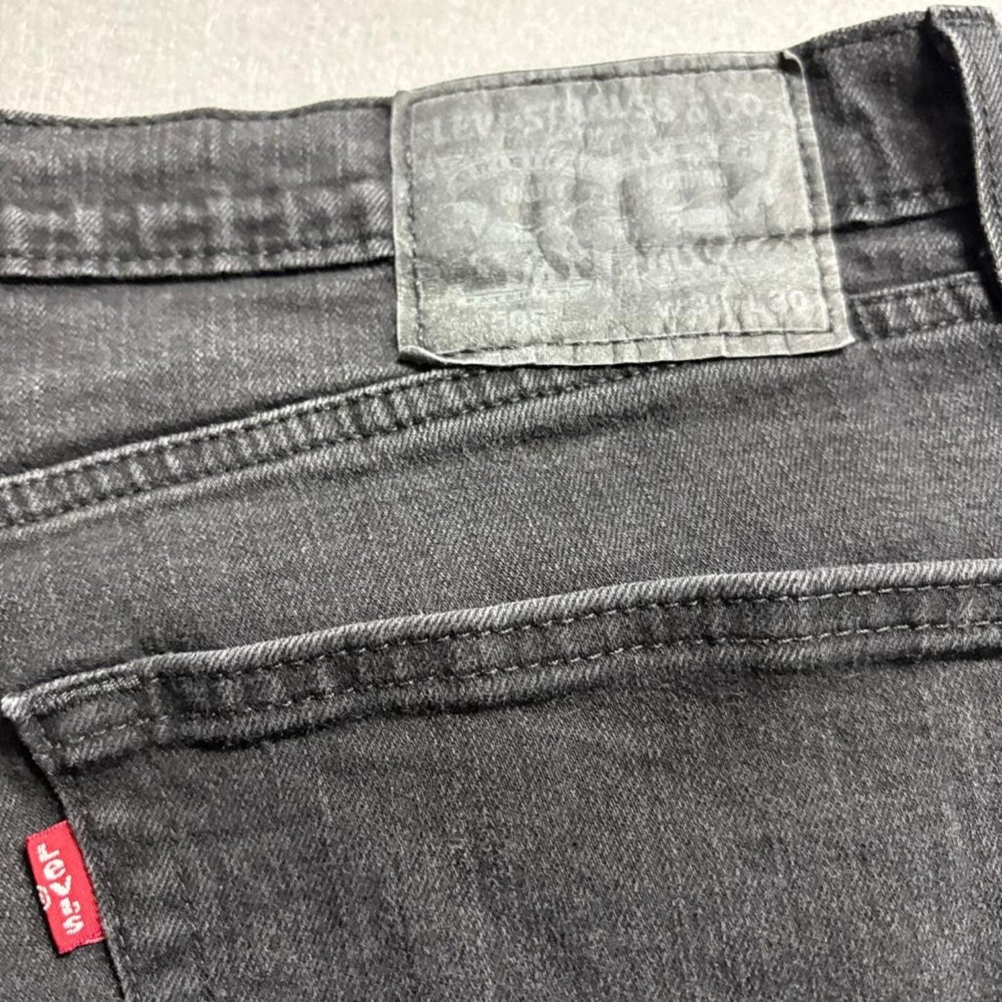 Levis 505 Regular Fit Jeans Mens W36 L30 Black Denim Straight Leg Pants
