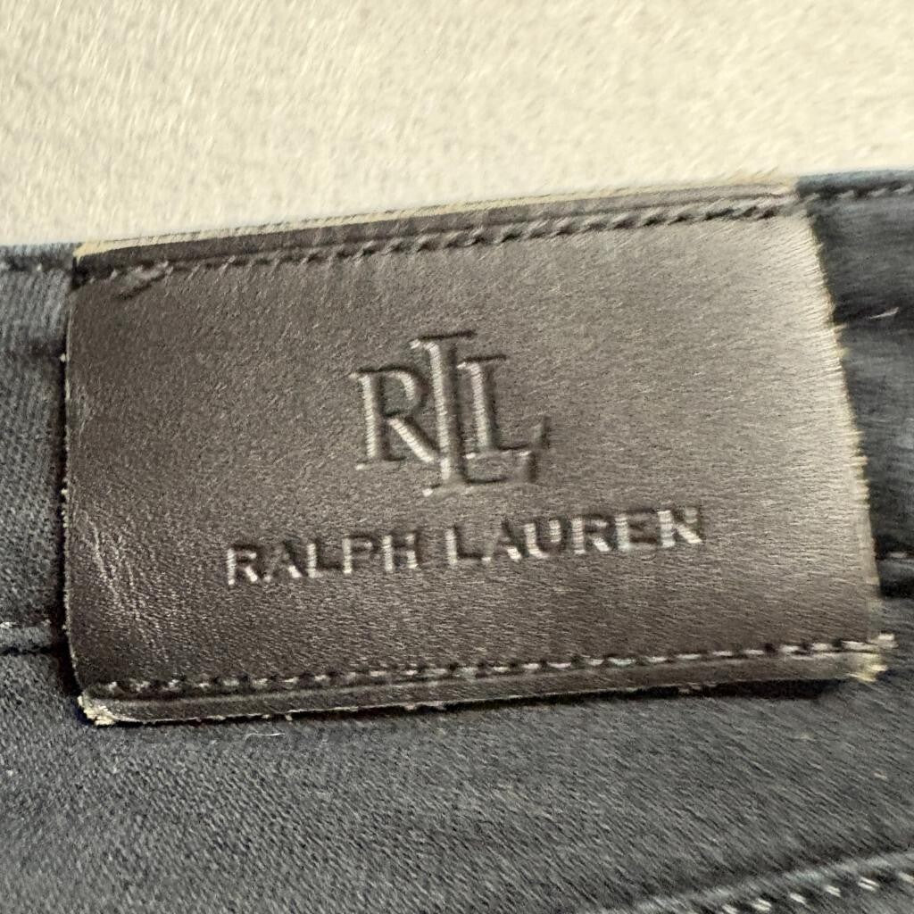 Lauren Ralph Lauren Womens Jeans Size 6 Black Denim Straight Leg Stretch