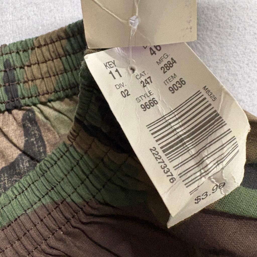 Vintage Basic Editions Camo Shorts Mens XL Green Woodland Camouflage USA Made