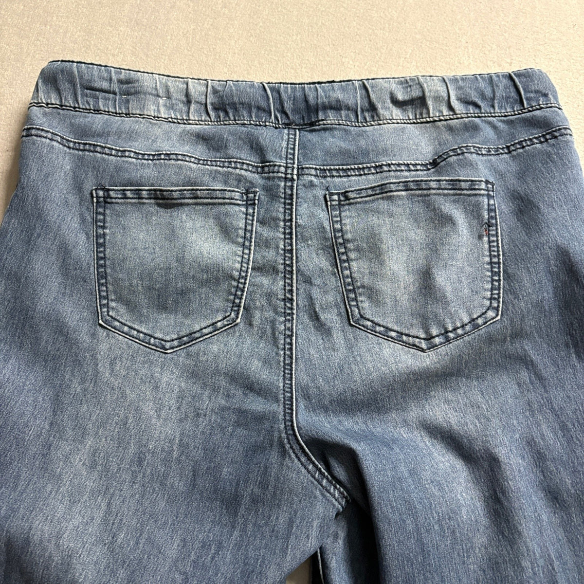 Gemma Rae Denim Jogger Pants Womens Plus 16W Medium Wash Stretch Elastic Waist