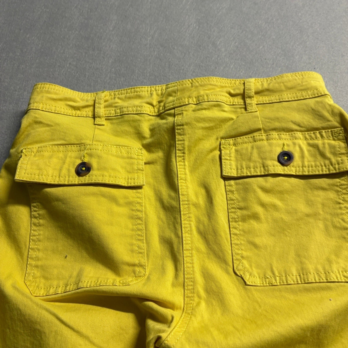 Boden Womens Yellow Straight Leg Pants Size US 4P Petite Utility Pockets Stretch