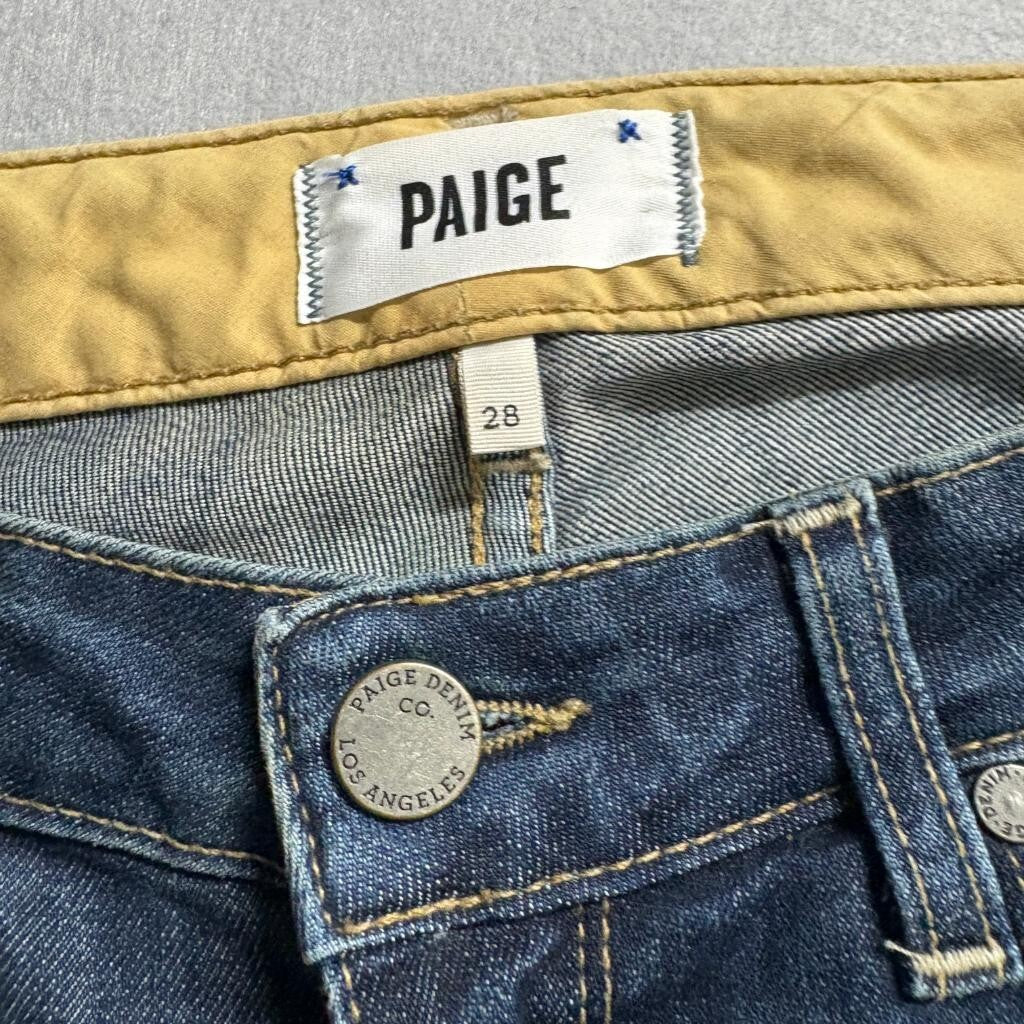 Paige Skyline Skinny Jeans Womens 28 Blue Denim Mid Rise Stretch