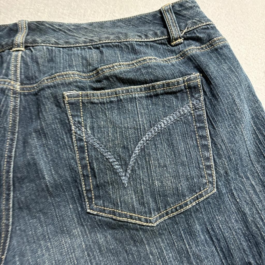 Venezia Denim Bermuda Shorts Womens Plus Size 18 Blue Stretch Cotton Jean Shorts