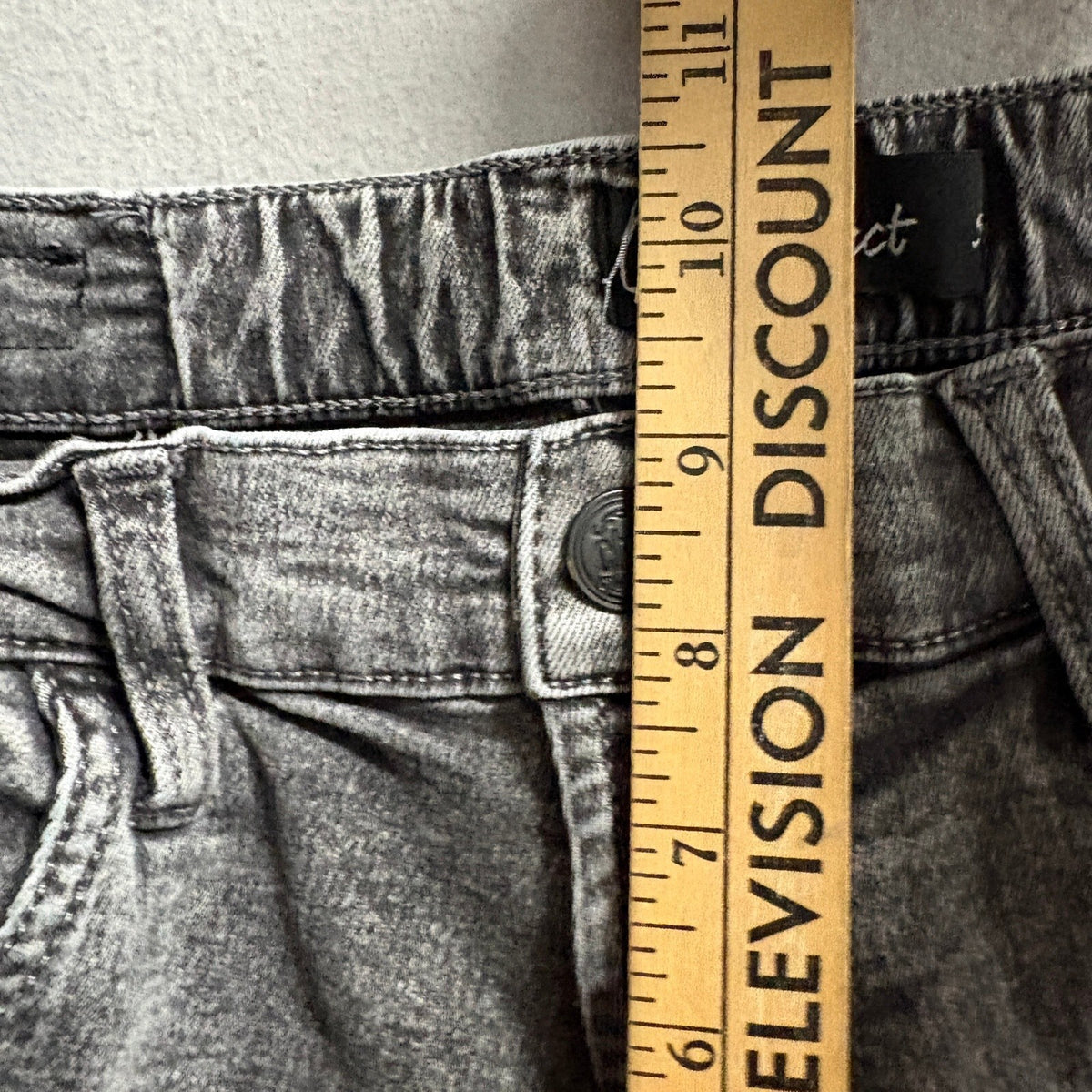 Chic Connect Girls Gray Acid Wash Cargo Jeans Size 5 Stretch Denim Utility Pants
