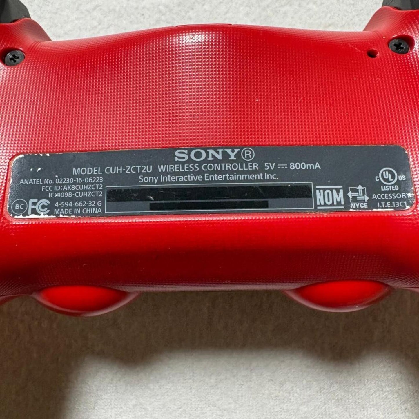 Sony DualShock 4 Wireless Controller PS4 Magma Red CUH-ZCT2U Worn Right