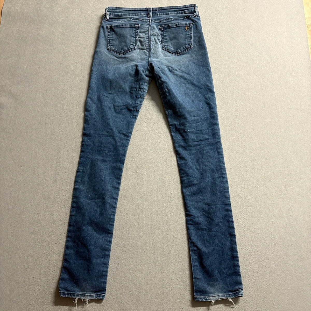 David Kahn Power Stretch Jeans Womens 27 Blue Denim Skinny Leg Made in USA