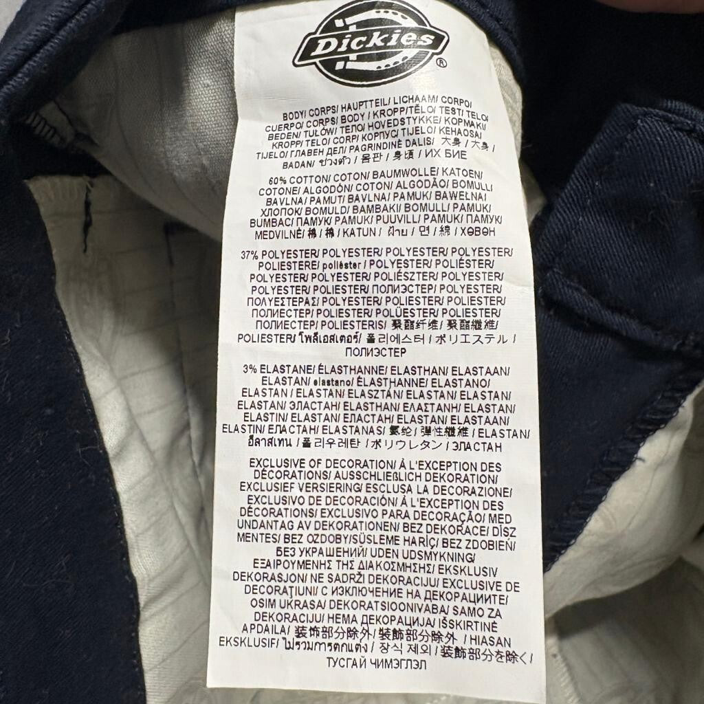Dickies Flex Womens Pants Size 27R Navy Blue Straight Leg Workwear Chino