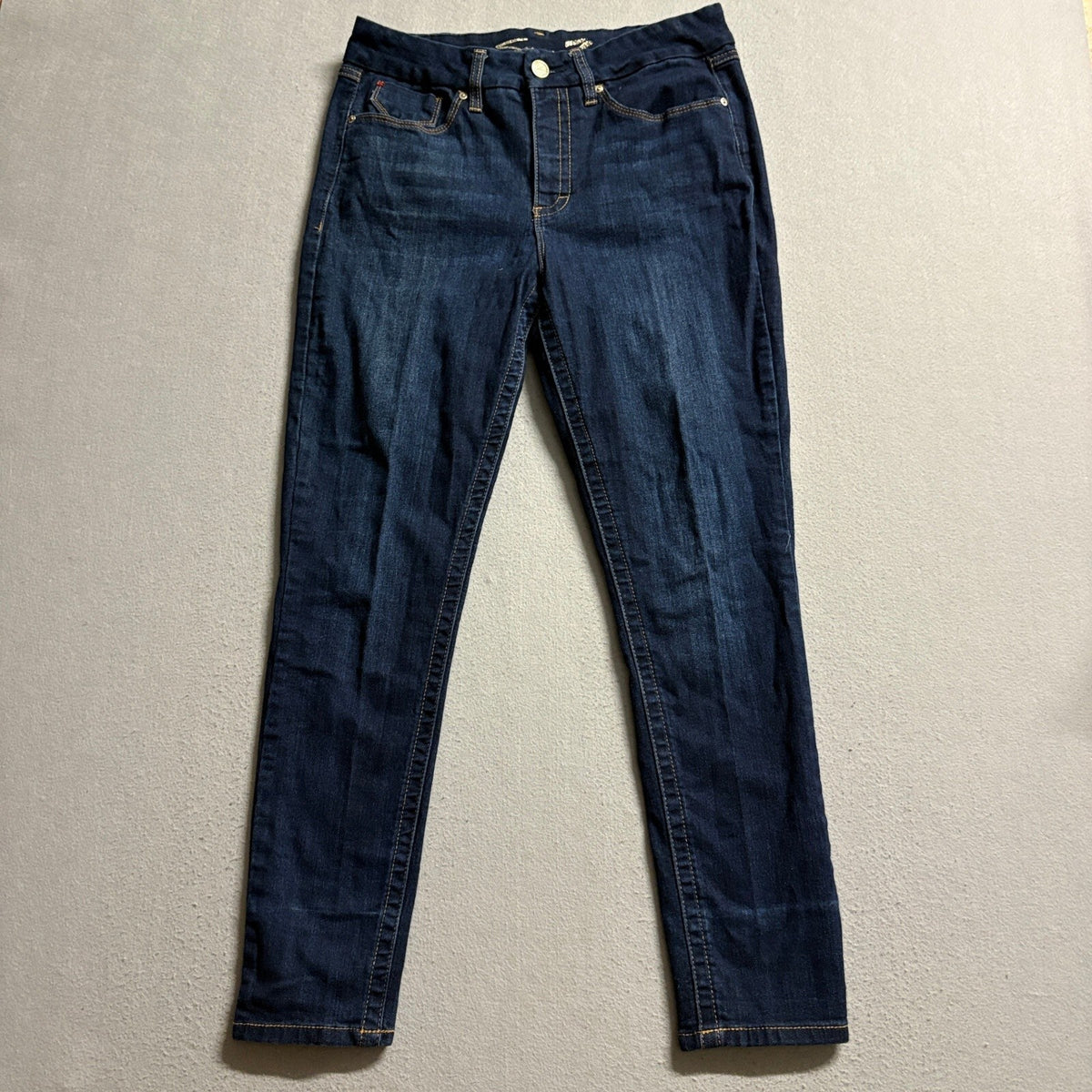 Seven7 Womens Tummyless High Rise Skinny Jeans Size 10 Dark Wash Stretch Denim