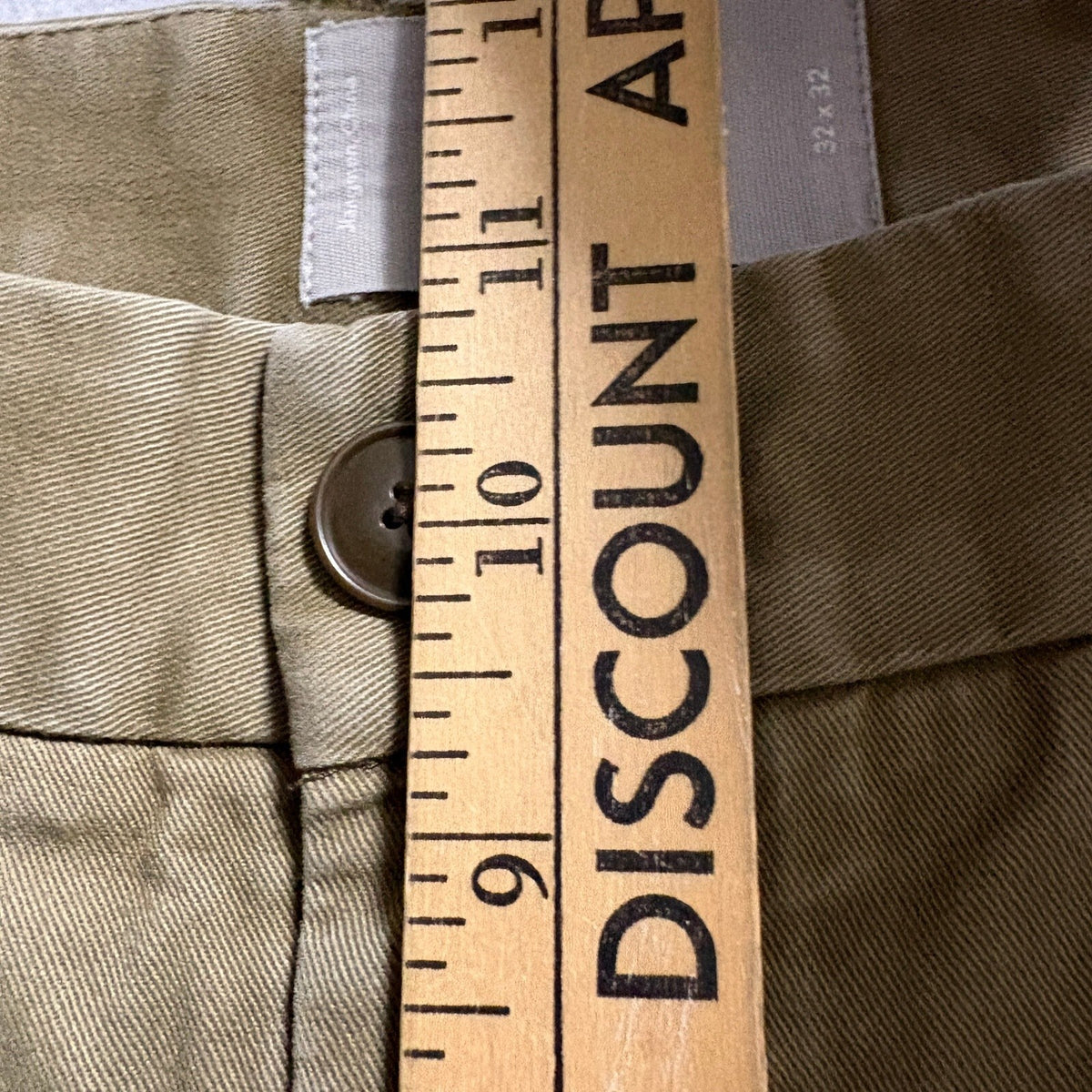 Everlane Chino Pants Mens 32x32 Green Olive Casual Slim Fit Flat Front Cotton