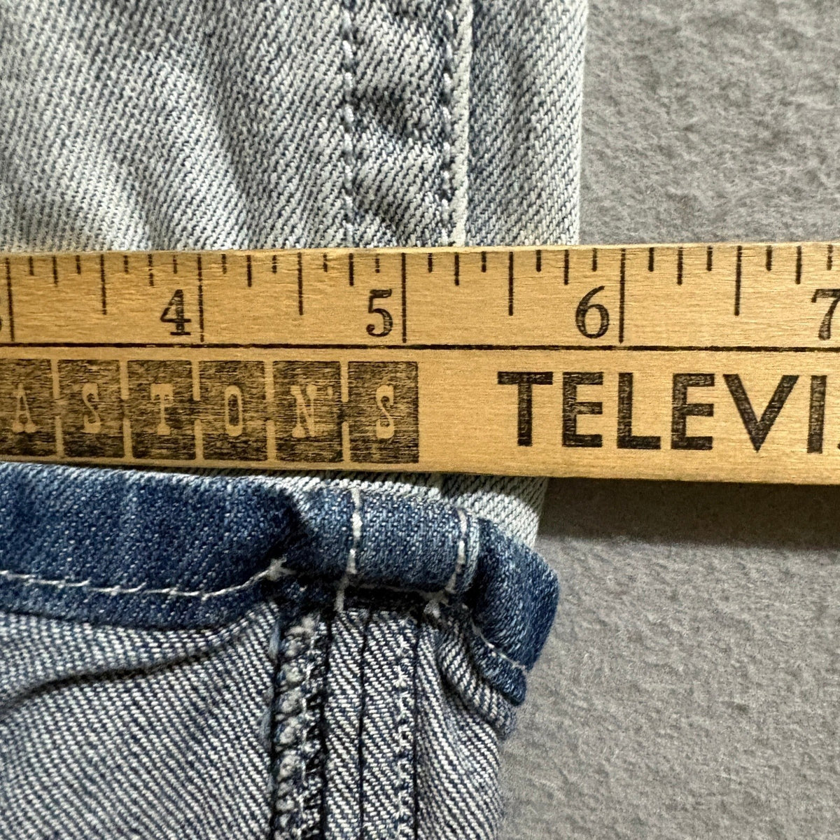 Almost Famous Womens Jeans Size 5 Blue Light Wash Button Fly Cuffed Ankle Denim