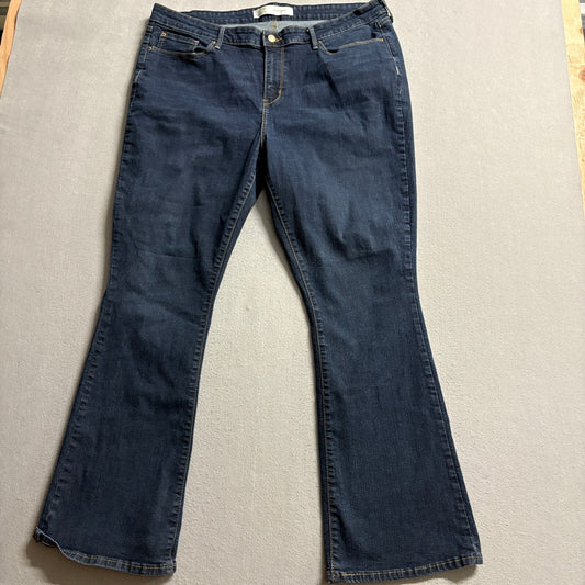 Signature by Levi Strauss Gold Label Women Mid Rise Bootcut Jeans Size 20M Dark