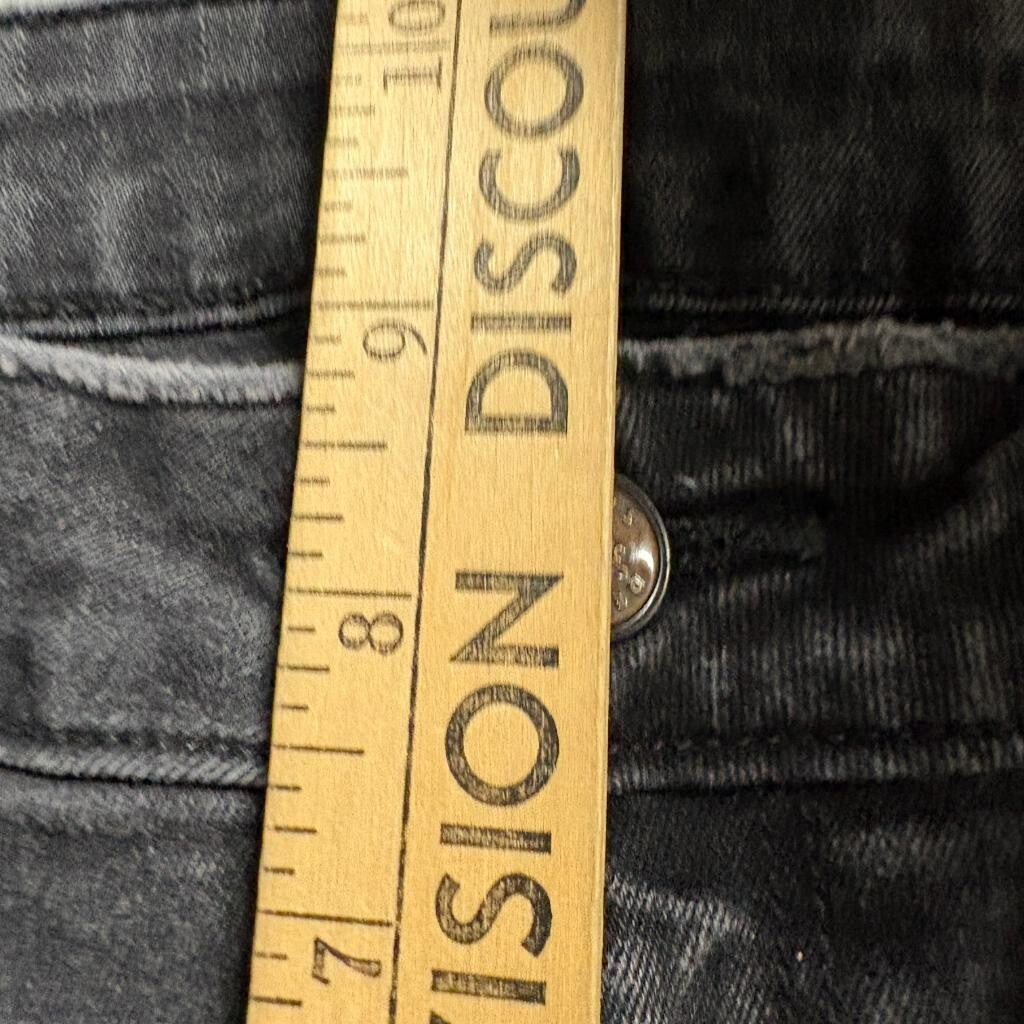 1975 Basic Dept Denim Womens Distressed Skinny Jeans Gray Size 28 Raw Hem