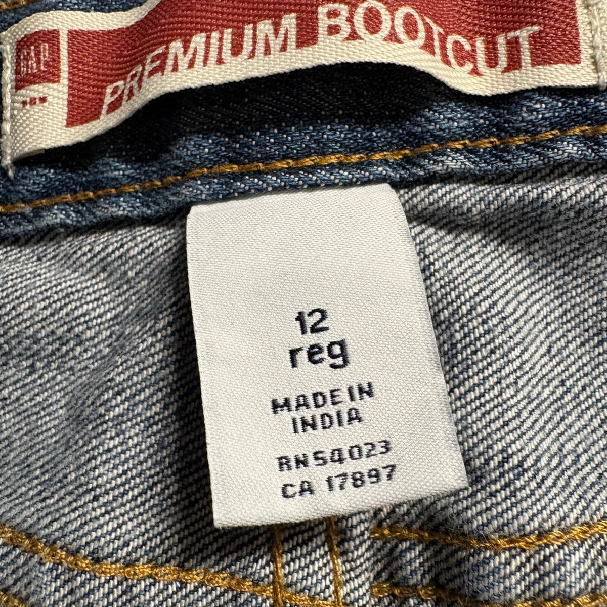 Gap Premium Bootcut Jeans Women Size 12 Regular Blue Denim Stretch Low Mid Rise
