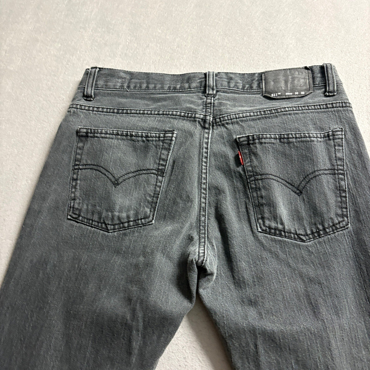 Levi's 511 Slim Fit Jeans Mens 30x30 Gray Denim Stretch Pants 20 Reg
