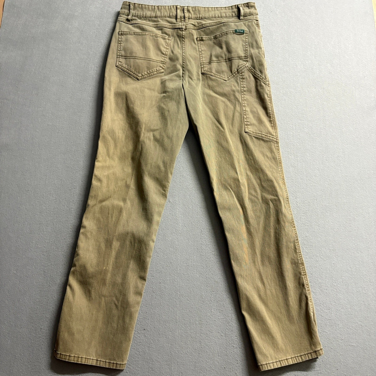 Woolrich Women's Khaki Stretch Pants Size 34/32 Brown Cotton Blend Straight Leg