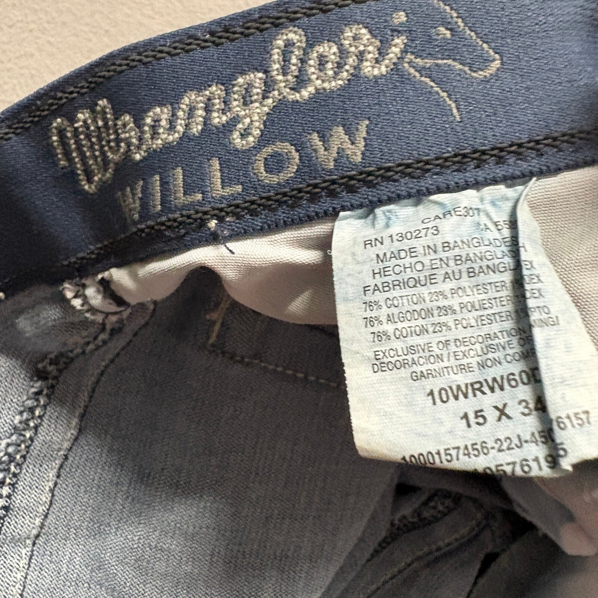 Wrangler Willow Ultimate Riding Jeans Womens 15x34 Blue Denim Bootcut Stretch