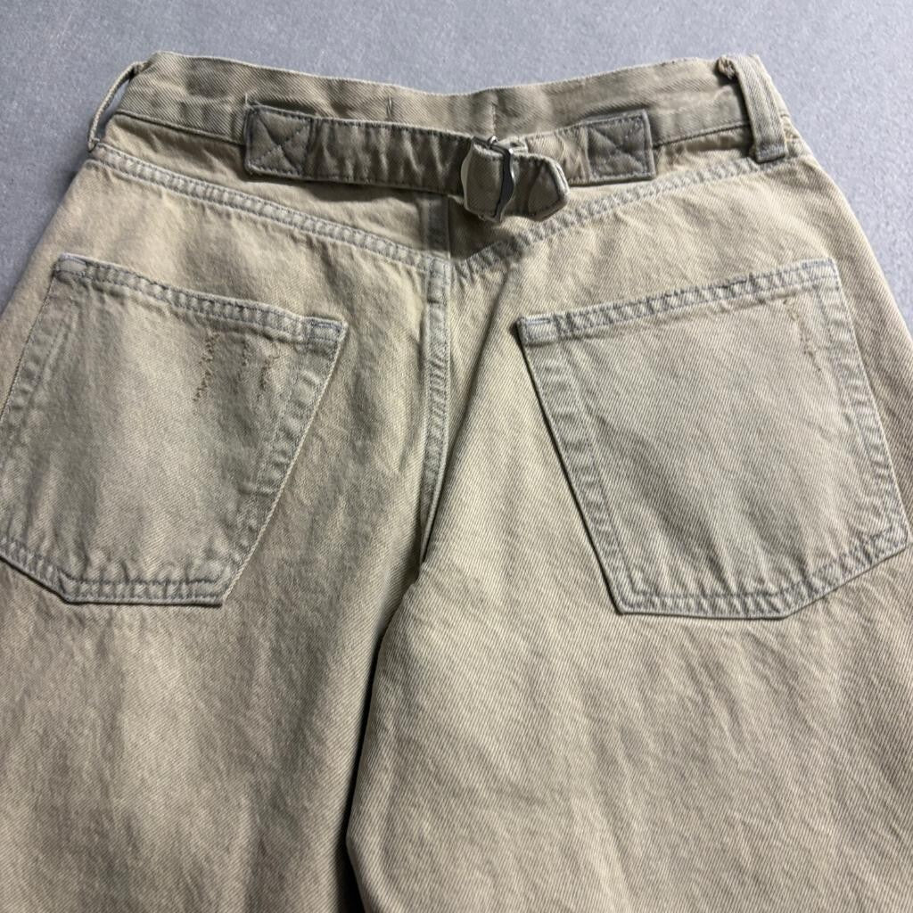BDG Urban Outfitters Balloon Jeans Womens 26W Green Khaki High Rise Cinch Back