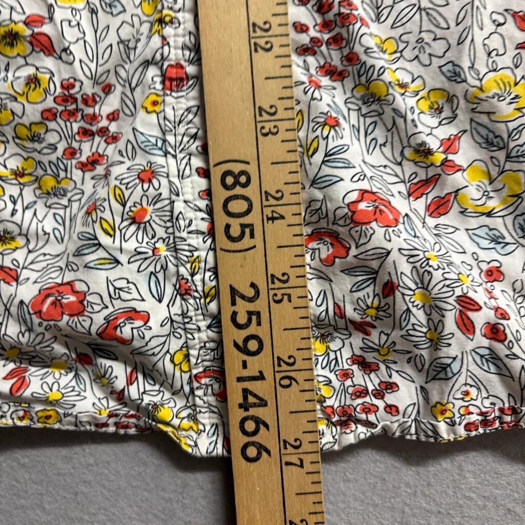 Banana Republic Soft Wash Shirt Womens Large Floral Button Up 100% Cotton