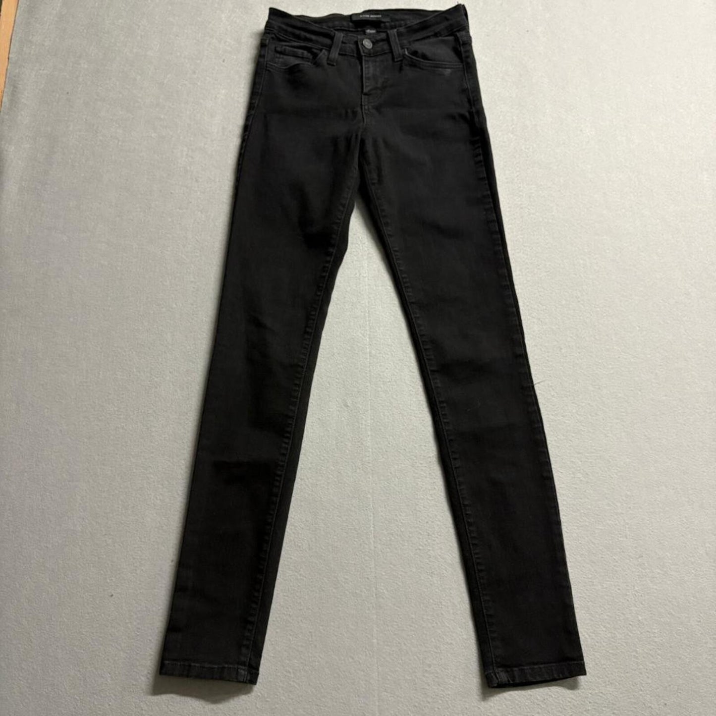 Flying Monkey Jeans Womens 24 Black Skinny Denim Made in USA Stretch