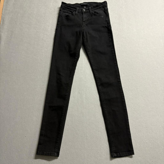 Flying Monkey Jeans Womens 24 Black Skinny Denim Made in USA Stretch