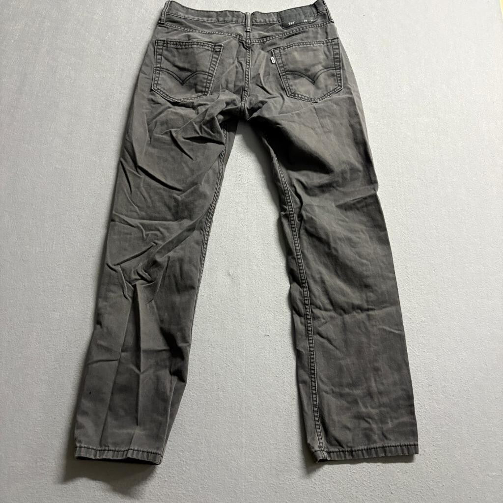 Levi's 514 Slim Straight Jeans Mens 29x30 Gray Denim Cotton Pants