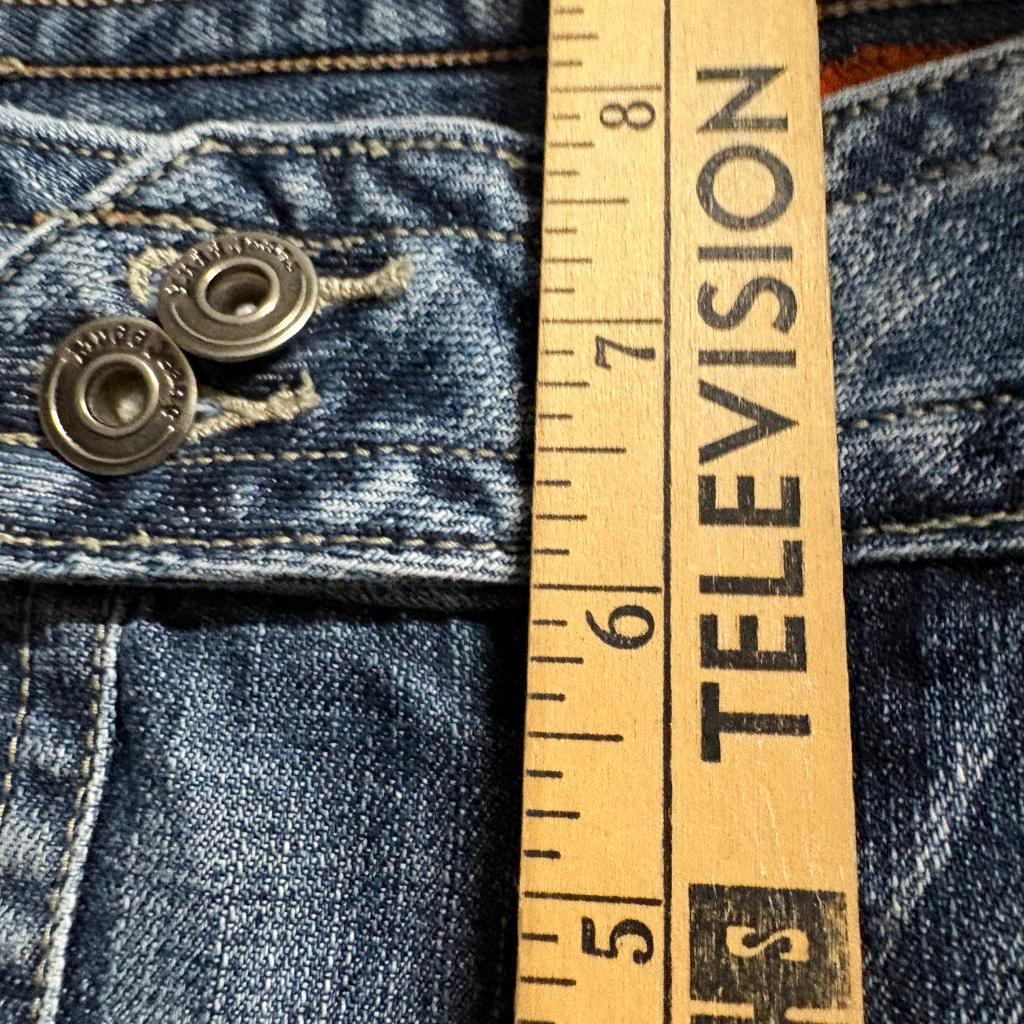 Mudd Jeans Womens Size 3 Blue Denim Low Rise Bootcut Embroidered Pockets Y2K