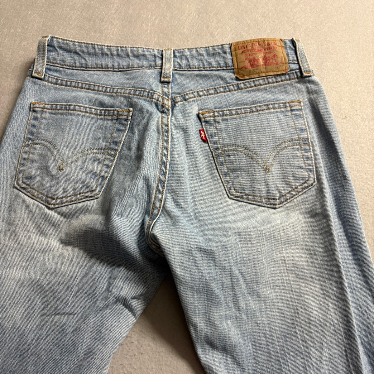 Levis 519 Low Flare Jeans Juniors Size 3 L Blue Denim Low Stretch Y2K