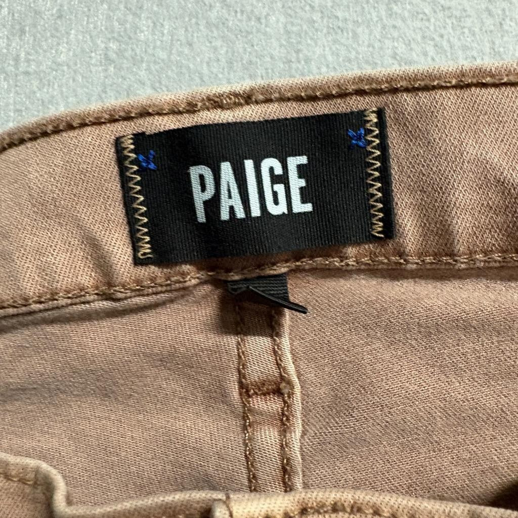 Paige Mens Jeans Size 38 Brown Tan Stretch Denim Made in USA Slim Straight